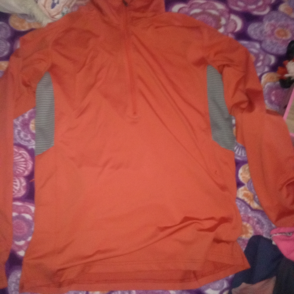 Exofficio Rust Pullover with Charcoal Accents